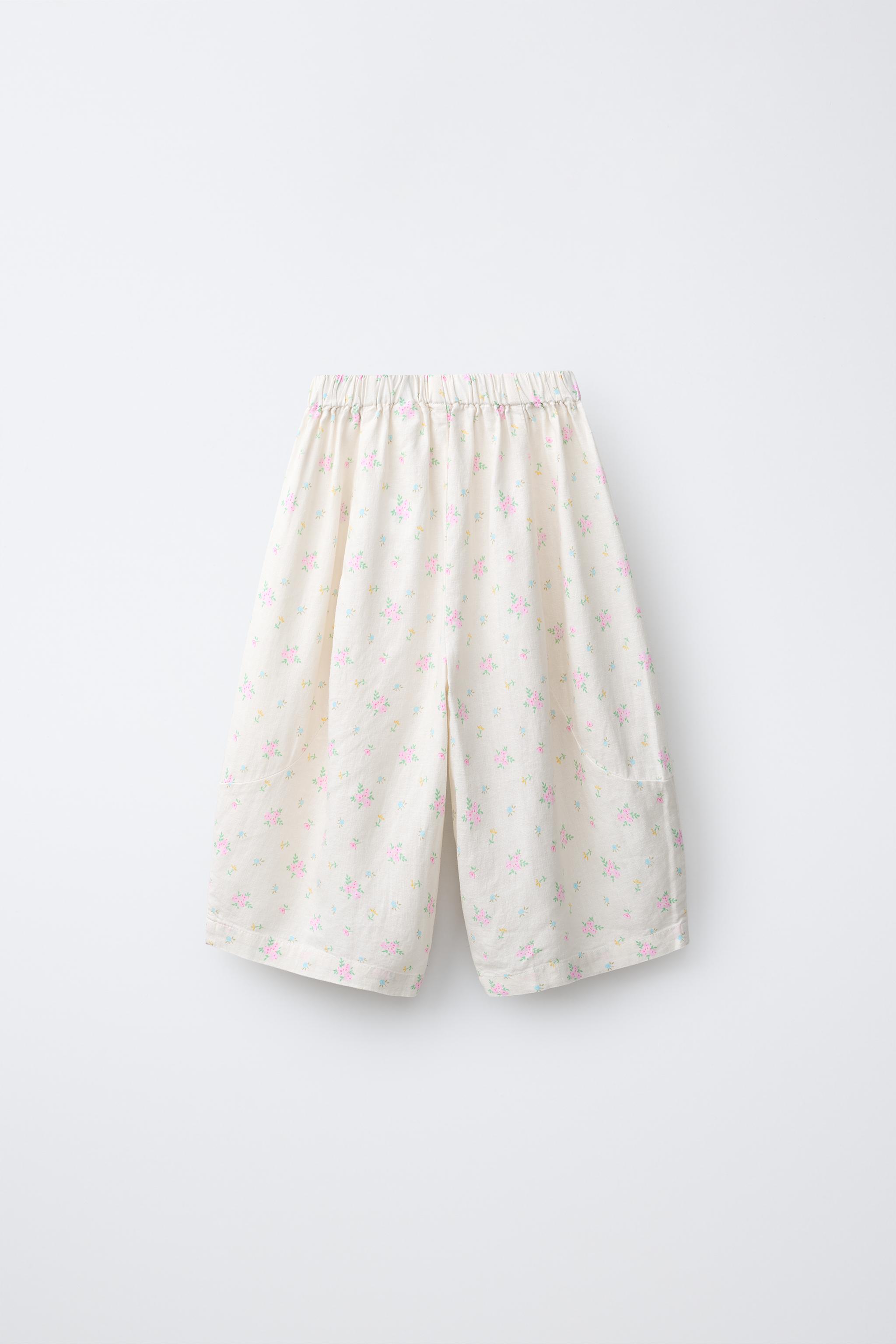 FLORAL LINEN PANTS